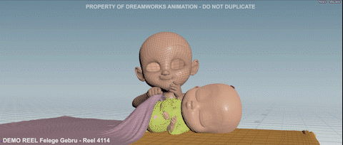 Boss Baby blanket simulation