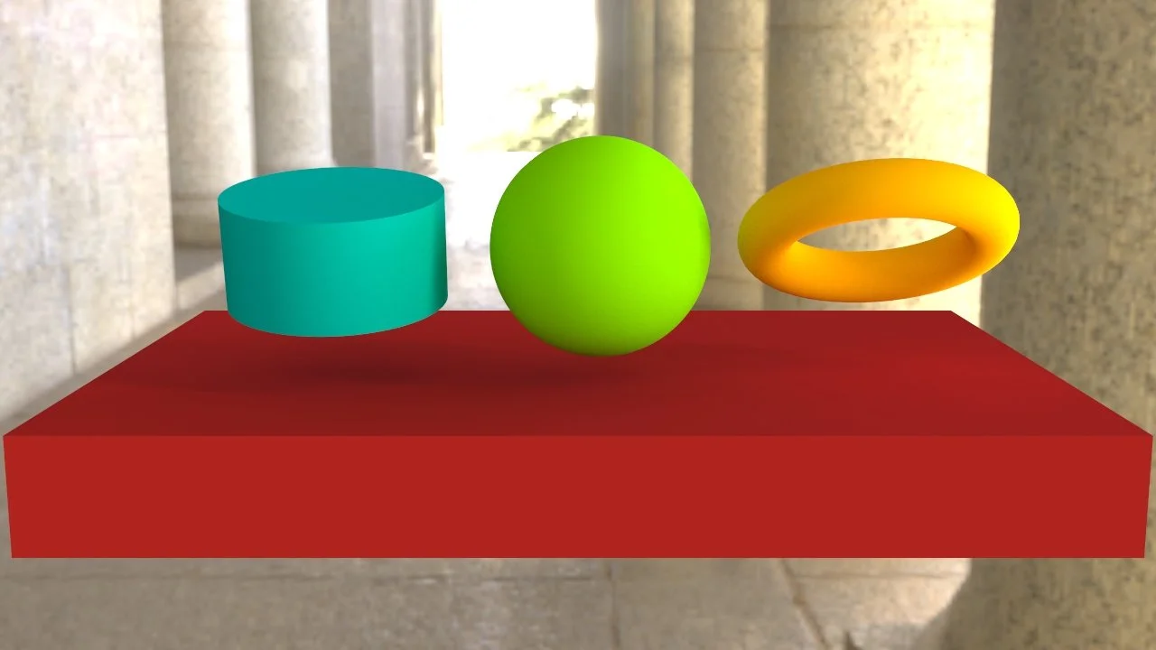 HDRI lit scene
